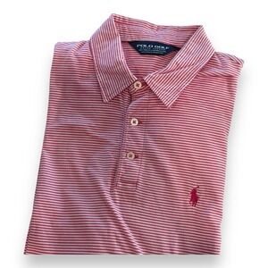 Polo Golf Mens Polo Shirt Vermont National Country Club L Pink Golf